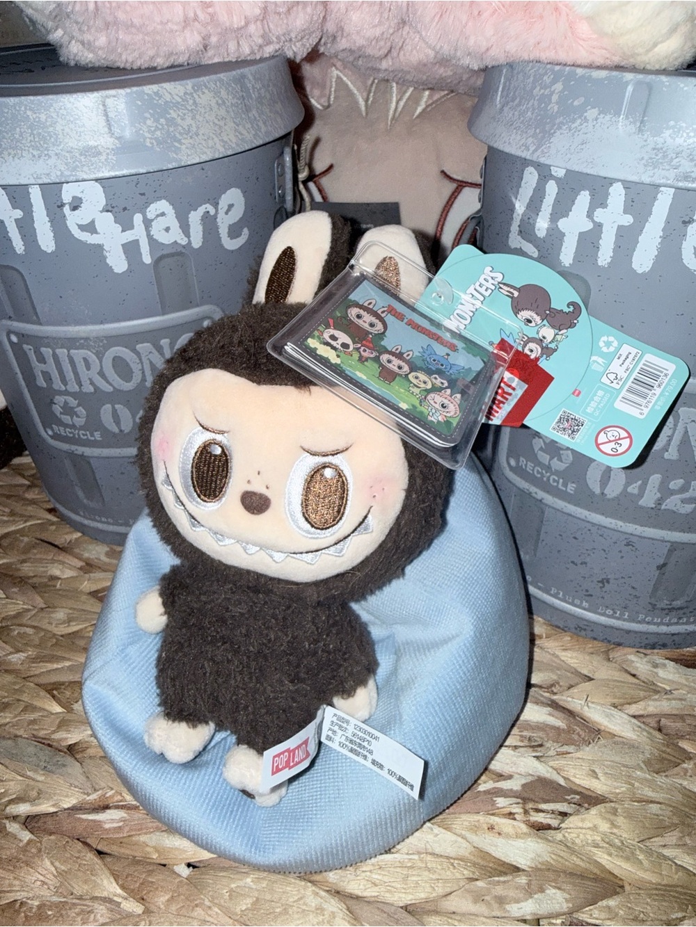 POP MART POP LAND Exclusive Brown Labubu Plush Pendant | Authentic